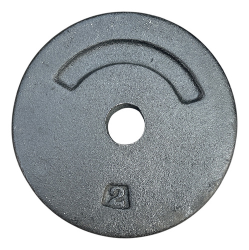 Set De 6 Discos De 2 Kg Modelo Estándar De 1 Pulgada (12 Kg) Negro
