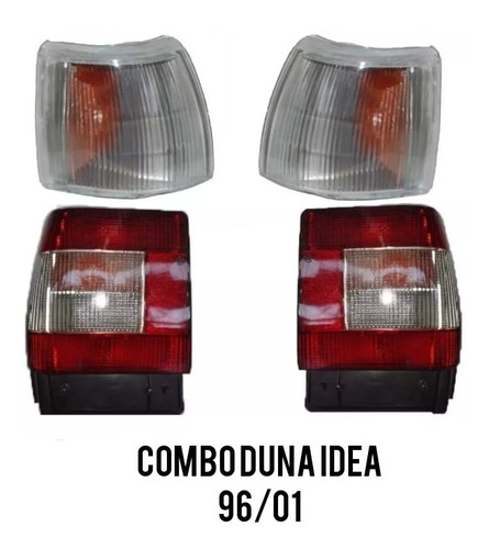 Combo  Fiat Duna Idea,faros Traseros Y Giros Modelo 96-01