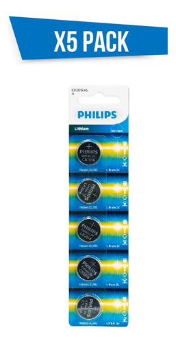 Pila Batería De Botón Philips 2016 3v Lithium X5 Und