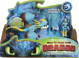 Stormfly And Astrid, Dreamworks Dragons, Dragón Con Figura