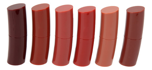 Set De 6 Lápices Labiales De Colores Mate Curved Professiona