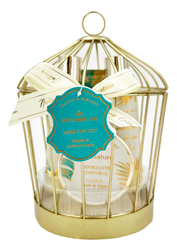 Vitanature Bath Set Regalo Baño Vainilla Y Aceite Argán 3c