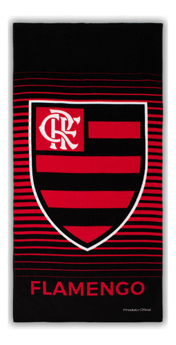 Toalha De Banho Time Buettner Aveludada Brasão Flamengo