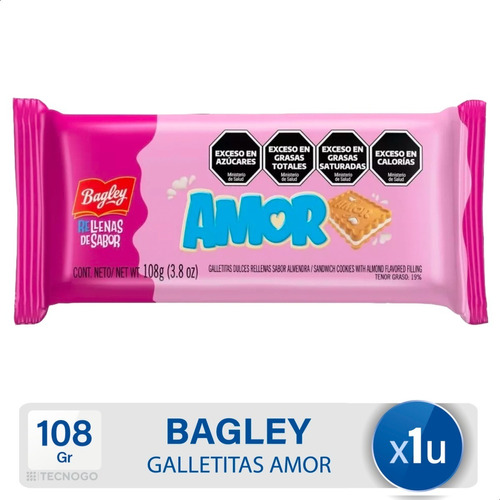 Galletitas Amor Bagley Rellenas Dulces Crema - Mejor Precio
