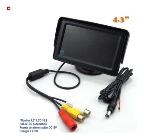 Monitor Pantalla Color 4,3 Lcd Auto, Casa, Ofi, Retroceso