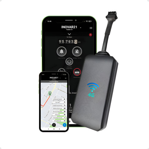 Rastreador Veicular Gps 4G + 2G INOVAR 21 Chip App Desliga Por Comando em tempo real, Indicado para motos, carros, caminhões, veículos elétricos, empilhadeiras, transformadores - R$ 99,8
