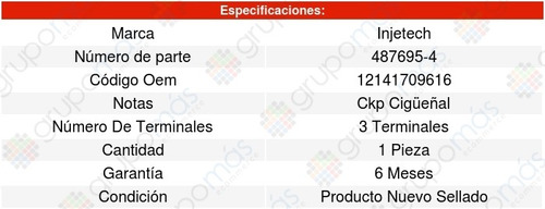 Sensor Cigüeñal Ckp 320i 6cil 2.2l 05/05 Injetech 8134307