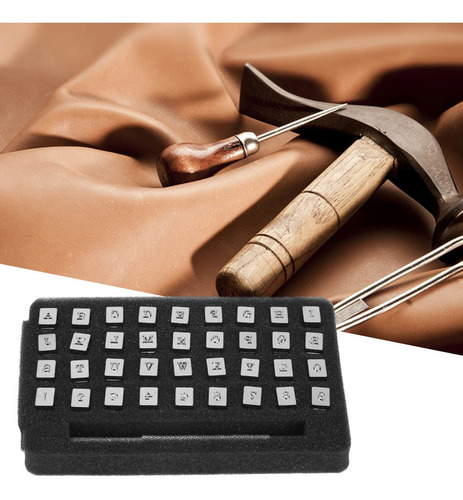 Conjunto De Carimbos De Couro, Perfurador De Letras, Perfura