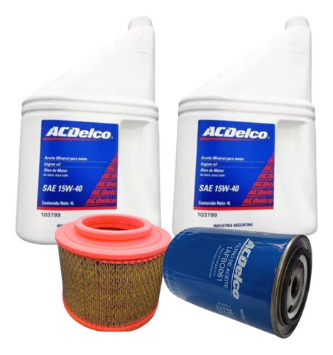 Kit 2 Filtros + Aceite 15w40 Toyota Hilux 05/15 Acdelco