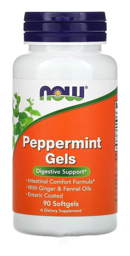 Géis De Hortelã Pimenta Now Foods Peppermint Gels 90softgels