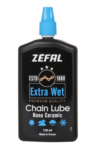 Lubricante Zéfal  P/ Bicicleta Extra Wet Húmedo 120 Ml