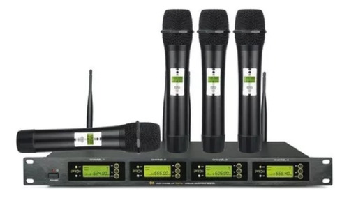 Proco Pr4000 Uhf Sistema De 4 Micrófonos Inalámbricos