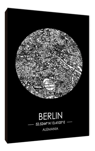 Cuadros Mapa Berlín Varios Modelos 29x41