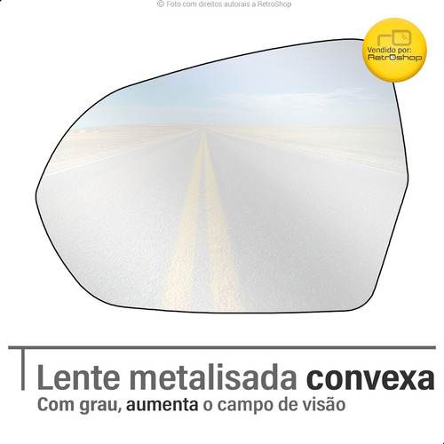 Par Lente Vidro Espelho Retrovisor Com Base Agile / Montana