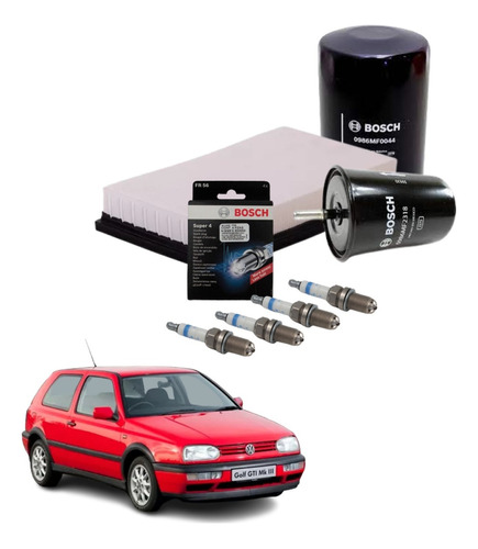 Kit De Filtros Y Bujias Bosch Volkswagen Golf A3 Mk3 1994