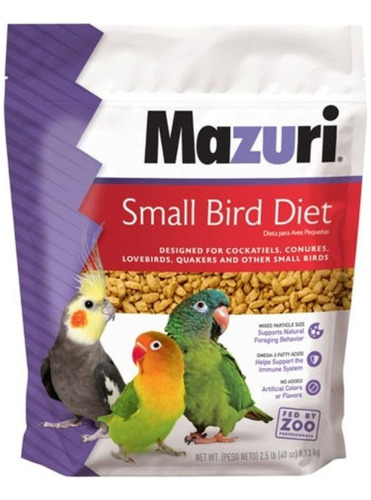 Mazuri Small Bird Diet 1.13kg Alimento Aves Pequeñas 