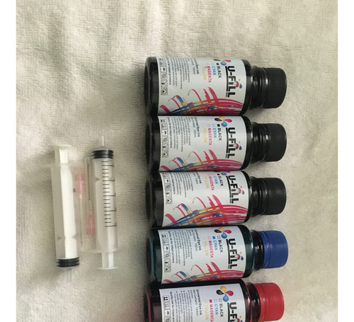 6 Tinta Dye Para Impresora Epson 100 Ml Kit Completo