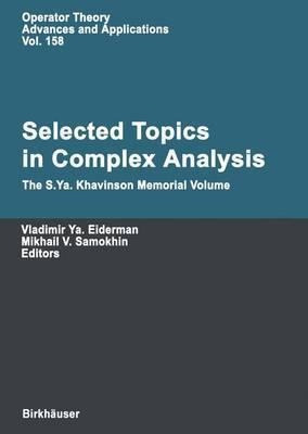 Libro Selected Topics In Complex Analysis : The S. Ya. Kh...