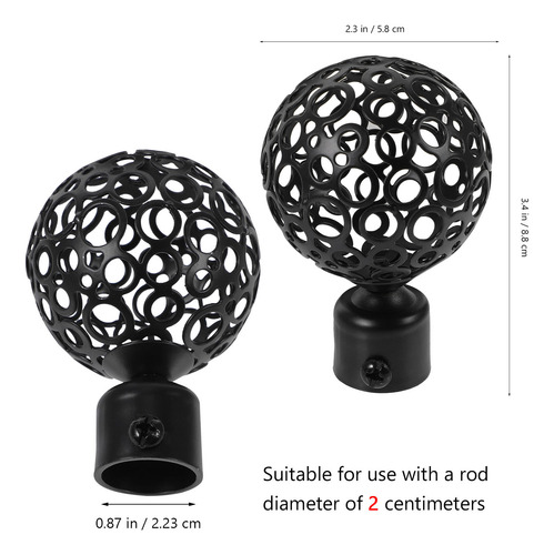 2 Peças De Acessório De Haste De Cortina De Janela Decorativ