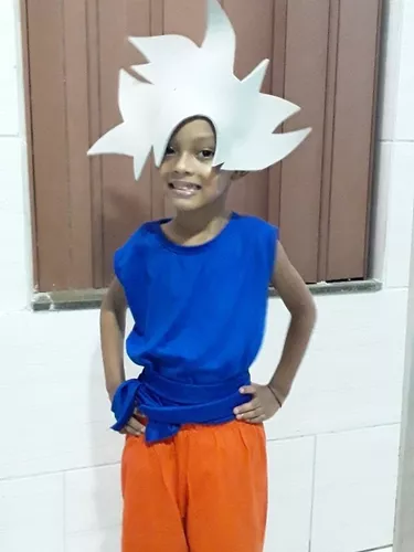 FANTASIA GOKU + IMITAÇÃO DE CABELO DE EVA