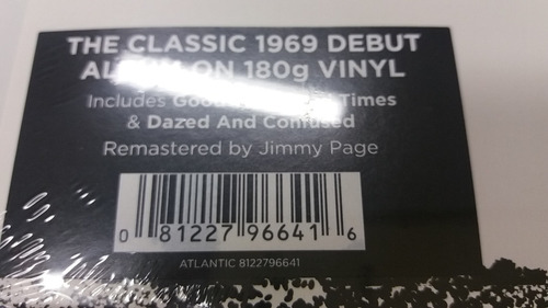 Imagem 2 de 4 de Lp Led Zeppelin I Remaster 180 Gramas Lacrado
