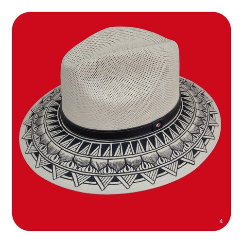 Imagen 4 de 6 de Elegante Sombrero Artesanal Pintado A Mano Varios Modelos 1