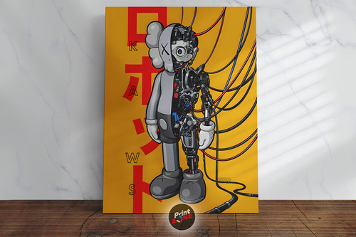 Cuadro Canvas Premium Kaws Artístico Ckw3 140x90