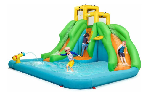 Honeyjoy Tobogan Acuatico Inflable Parque 6 1 Muro Para