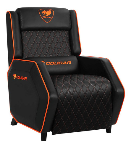 Imagen 2 de 8 de Sofa Gamer Cougar Ranger Color Negro/naranja