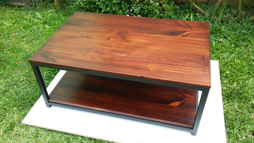 Mesa Ratona Hierro Y Madera