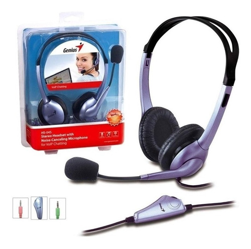 Auriculares Alámbricos Con Micrófono Para Pc Genius Hs-04s 