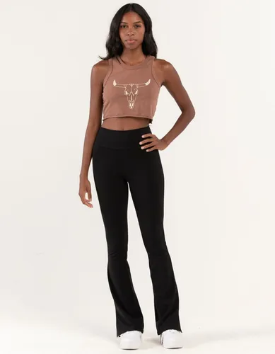 Tall Soft Rib Flared Trousers