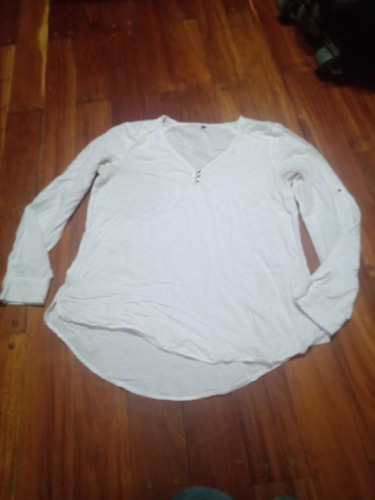 Blusa Camisa Manga Larga T M Blanca 