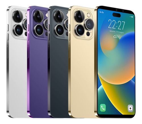 L Edición Especial Smartphone 14 Promax Global Version Teléfonos Inteligentes De Pantalla Completa De 6,5 Pulgadas 8gb+256gb Dual Sim