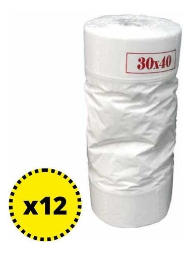 Bolsas Rollo Arranque 30x40 Freezer Aprox. 750 Grs. X12 U.