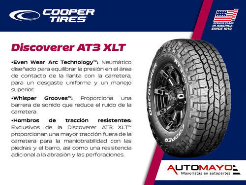 Set 2 Llantas Discoverer At3 Xlt Cooper Lt285/75r17 118s