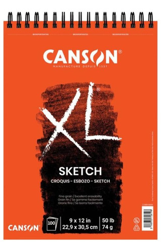 Canson Xl Sketch Libreta Cuaderno Block Dibujo 22.9x30.5cm