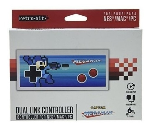 Retrobit Mega Man Nes Y Usb Controlador De Doble Enlace Para