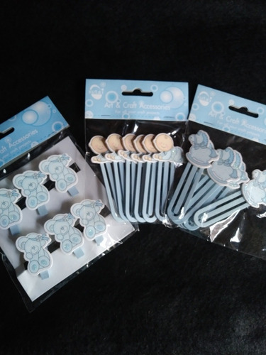 Imagen 2 de 4 de Mdf Recuerdos Para Baby Shower / Nacimiento. 3 Sobres