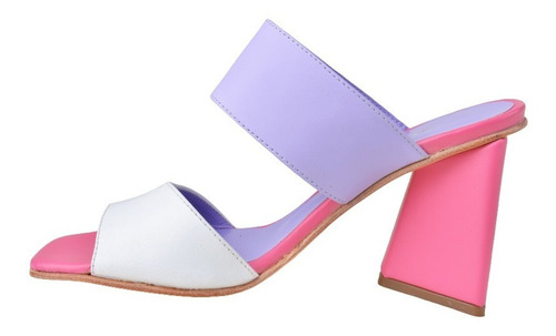Sandalias De Taco Alto De Mujer De Cuero Tulia - Ferraro