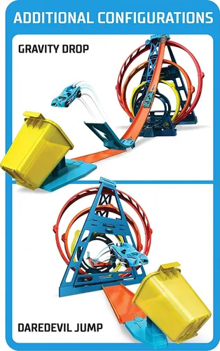 Pista Hot Wheels Track Builder Unlimited 3 Bucles C 1 Auto