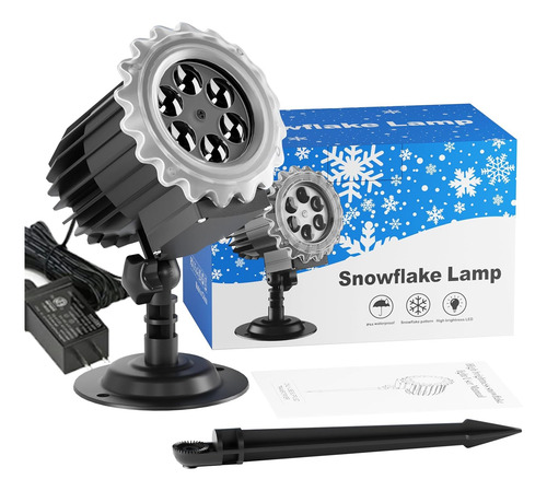 Luces De Proyector De Copo De Nieve De Navidad, Luces Led Di