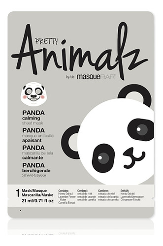 Mascarilla Facial en Tela Masque Bar Animalz Panda 21ml