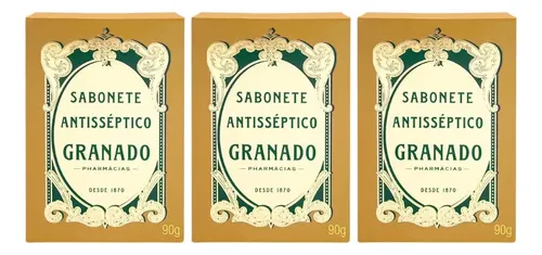 Sabonete Granado 90g Antisseptico Tradicional-kit C/3un