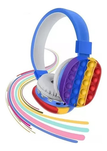 Auriculares Vincha Bluetooth Pop It  Sd Fm Niños Infantil