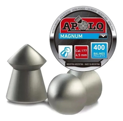 Balines Apolo Magnum 4,5 Lata X400 El Jabali