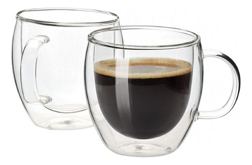Taza De Café De 250 Ml, Tazas De Café De Vidrio 2 Piezas