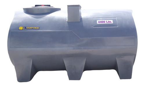Imagen 2 de 4 de Tanque Plástico Cilíndrico Horizontal C/base 4400l Plastrong