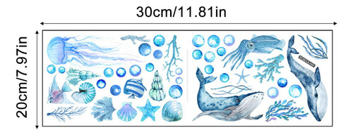 . Calcomanías De Pared Que Brillan En La Oscuridad Del Mar