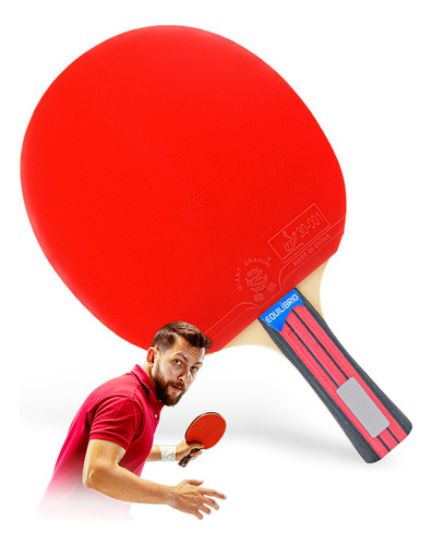 Raquete de ping pong Pista e Campo Equilíbrio preta/vermelha